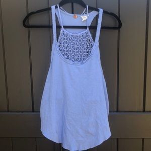 Free People Lace front halter tank top